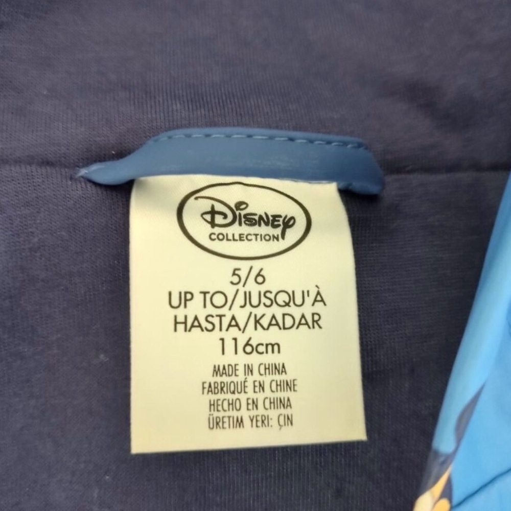 Disney Kids Mickey Mouse blue hooded lined Raincoat Jacket w Pockets size 5/6 - Picture 3 of 4